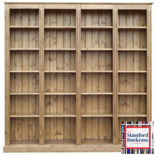 Solid Wood 6ft x 6ft Adjustable Display Bookcase Library Shelving Unit The Stamford Bookcase Company